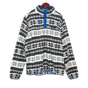 Lands End Winter Fleece Snap Neck Pullover- Men’s Size XL Tall- EUC